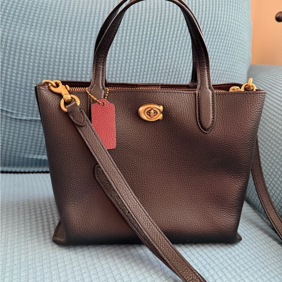 Coach Black Crossbody Bag with Gold Accents - Picture 7 of 13